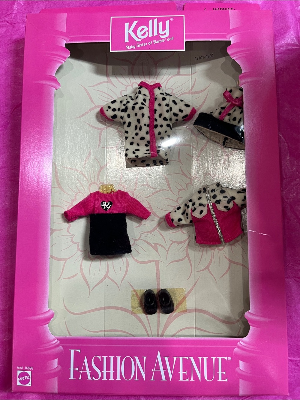 1997 Mattel Barbie Kelly Fashion Avenue set (#16696) Dalmatian themed - NRFB